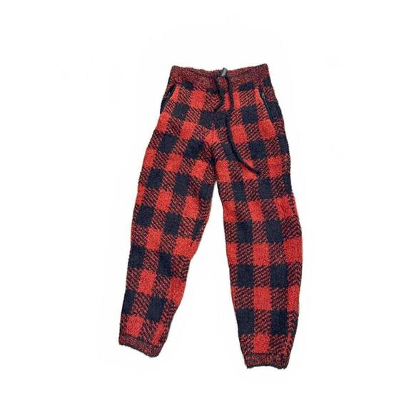 SKIMS Pants - SKIMS Red and Black Checkered Women's Pants, S/M